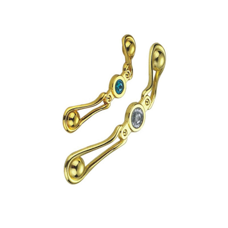 Alça de peito com alça de diamante dourada de liga de zinco de alta qualidade 64 mm 96 mm
