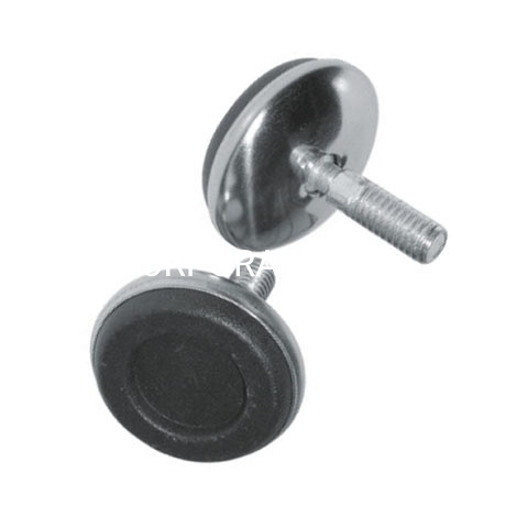 Plástico popular com parafuso ajustável de aço, conector de perna de mesa de hardware de gabinete
