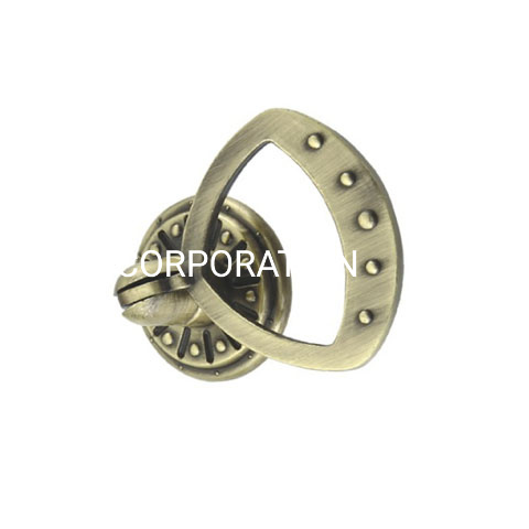 Venda quente 45mm liga de zinco antigo anel de bronze alça gaveta