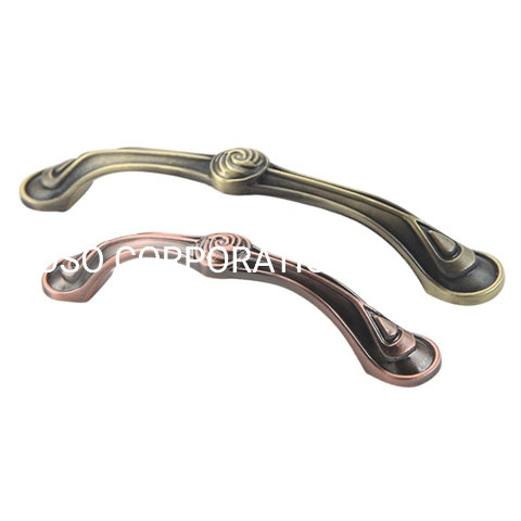 Fornecimento de fábrica 128mm cristal antigo bronze arco gabinete alça guarda-roupa