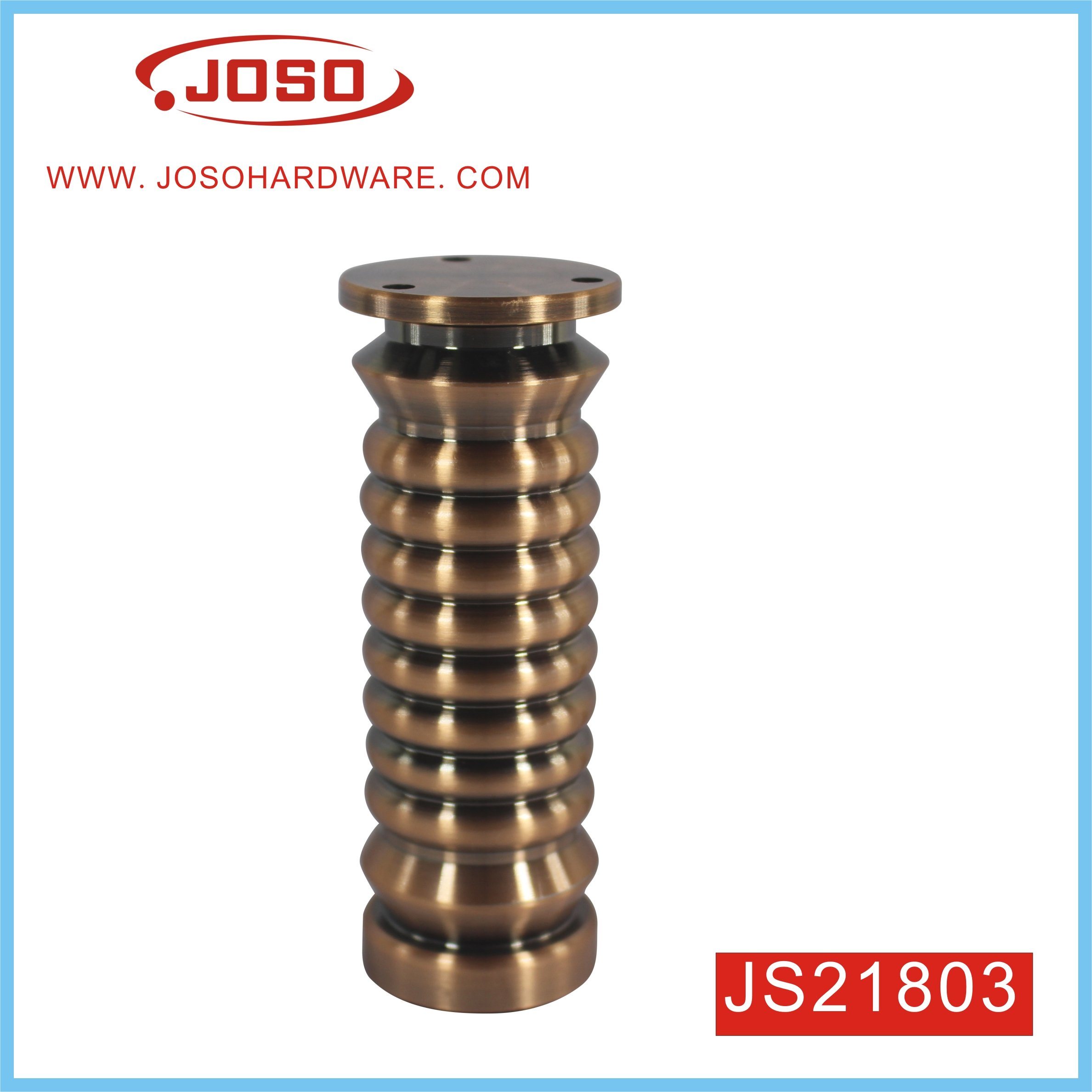 Perna de móveis de metal dourado mate para gabinete