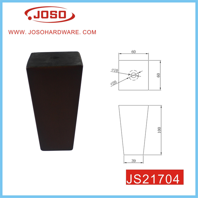 Perna retangular de móveis de madeira maciça para cômoda e poltrona