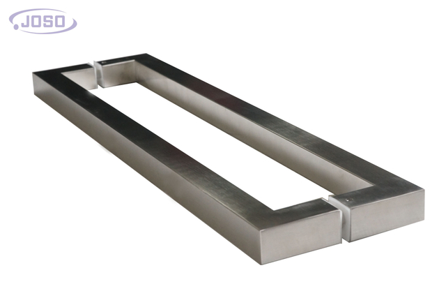 Maçaneta tubular de aço inoxidável para porta de vidro, porta de escritório, maçaneta temperada Cc570mm A2 grau SUS304, acabamento escovado