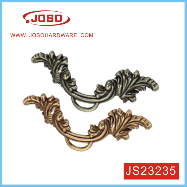 Punho clássico da tração da mobília do estilo da curva do metal para a porta da cozinha