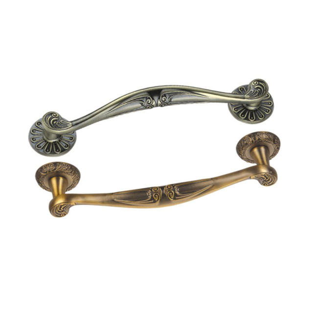 Alça de liga de zinco clássica decorativa para porta