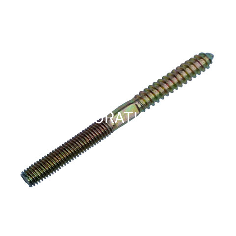 Parafuso de gancho de rosca dupla de metal de carbono M8 acessórios de conector de hardware para móveis