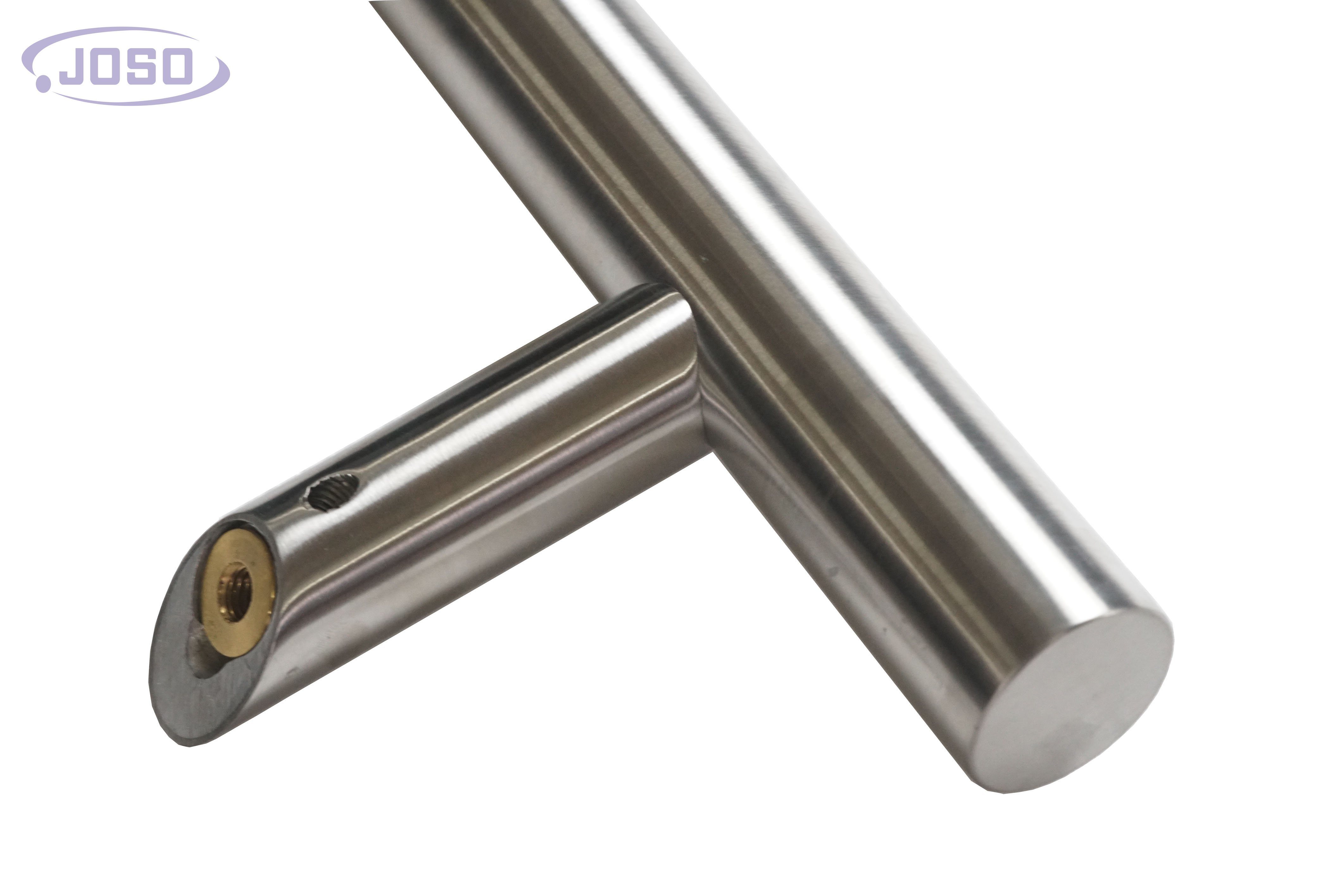 Maçaneta de porta de vidro Cc765 de aço inoxidável personalizado por atacado Hardware de vidro cromado brilhante