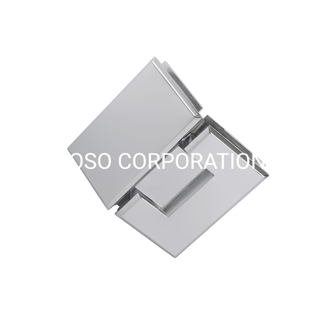 Dobradiça de porta de vidro de 135 graus para hardware de vidro de porta de chuveiro resistente