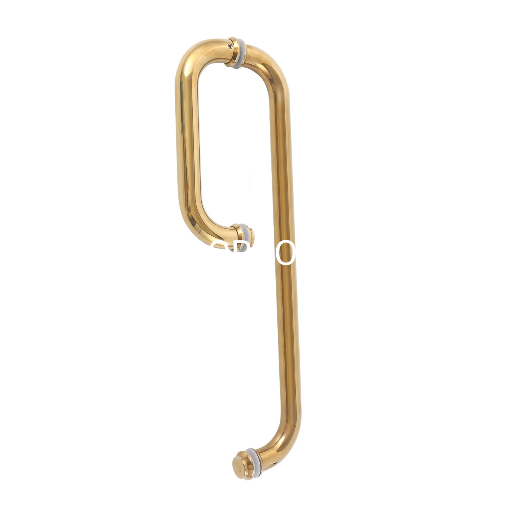 Puxador tubular banhado a latão de aço inoxidável 304 de ferragens para móveis para porta de vidro