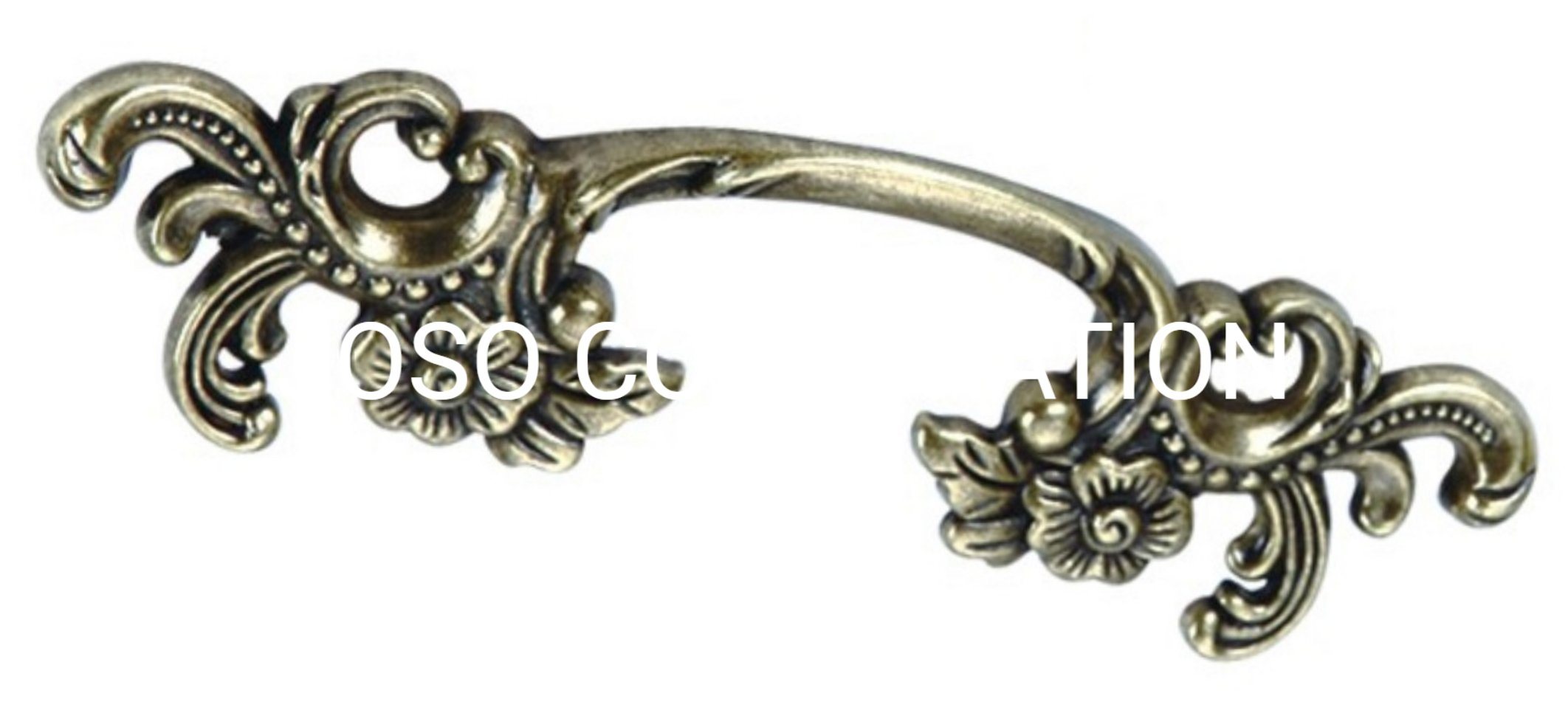 Fornecimento de fábrica em liga de zinco flor arco alça de armário alça de cômoda alça de guarda-roupa ferragens de móveis