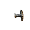 Puxador de liga de zinco de latão antigo de 27 mm para armário de gaveta e porta