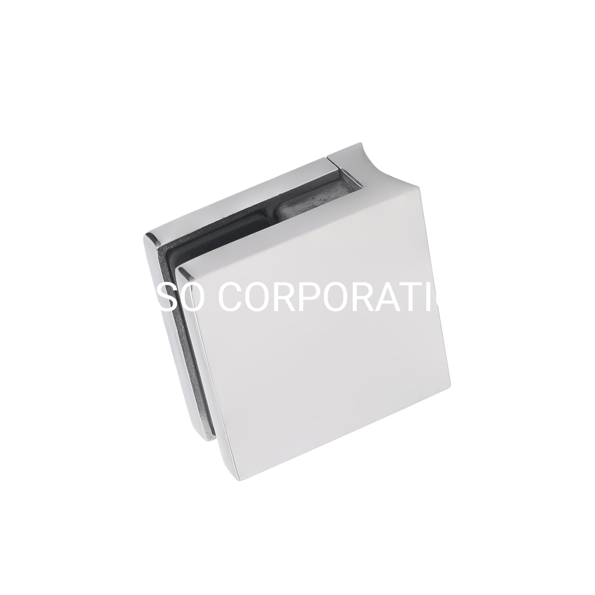 Braçadeira quadrada de latão de aço inoxidável para porta de vidro de 8-10 mm de acessórios de banheiro