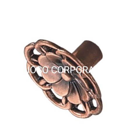 Moda liga de zinco estilo flor móveis lidar com botão do armário botão do guarda-roupa