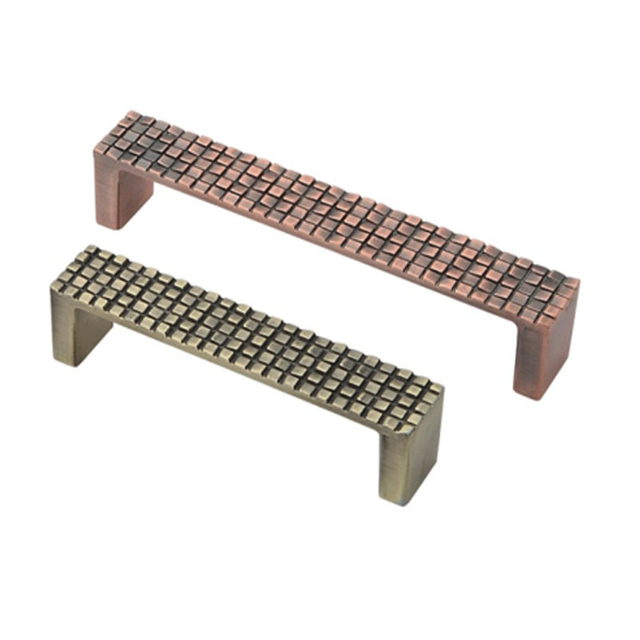 Alça de guarda-roupa de latão antigo de liga de zinco de alta qualidade 96 mm 128 mm