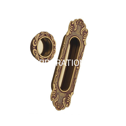 Punho de cobre antigo oval e redondo do estilo europeu de 26mm