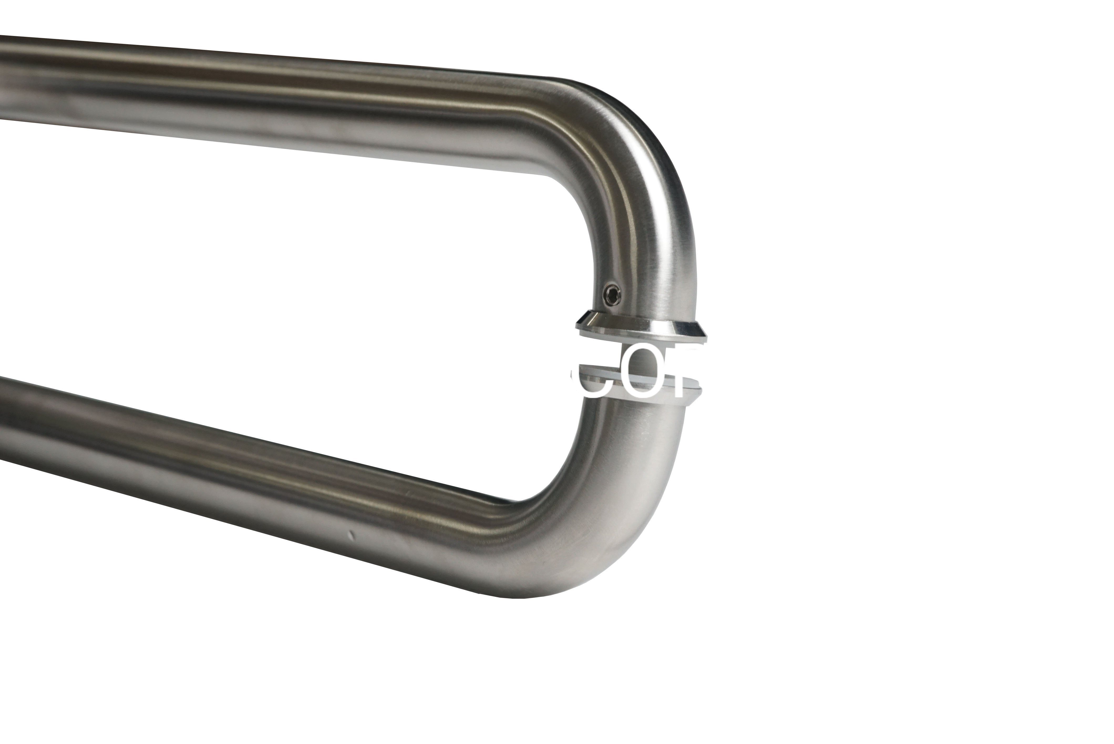 Maçaneta de porta de vidro tubular personalizada, maçaneta de metal de grau, maçaneta de porta de escritório