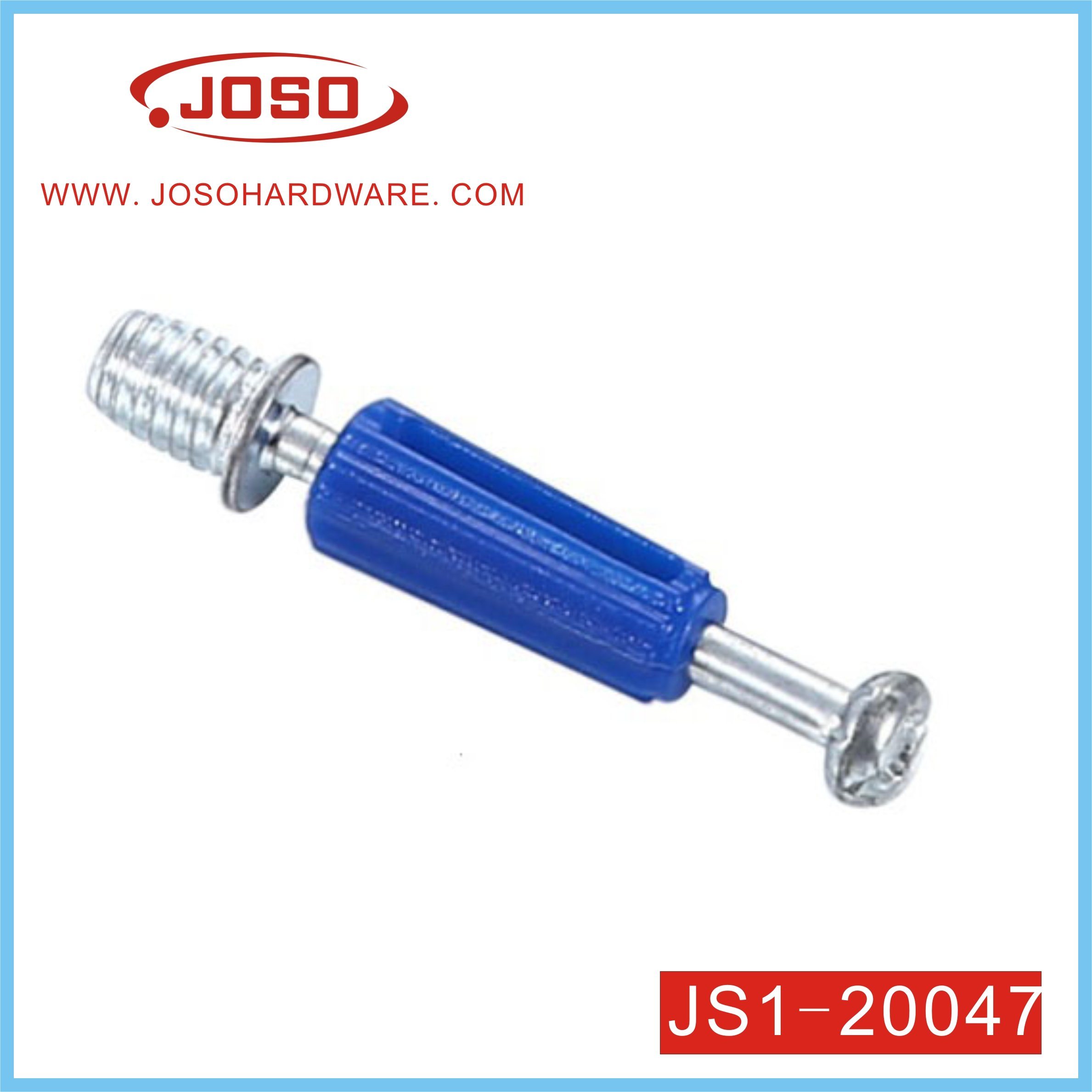Parafuso de plástico azul de ferragens para móveis para conector