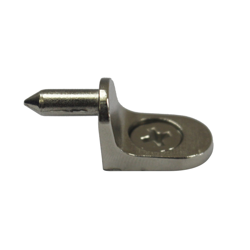 Suporte de prateleira de canto niquelado para armário