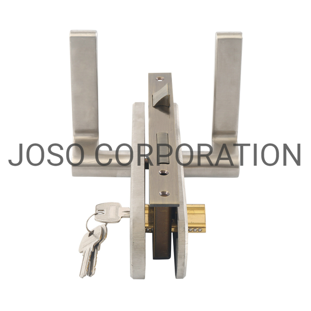 Maçaneta de porta banhada a cetim, aço inoxidável 304, fechadura de porta, maçaneta tubular, trava de alavanca