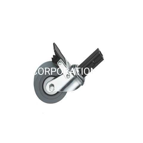 Fornecimento de fábrica 50mm de plástico com rodízio de freio, rodízio de móveis de carrinho