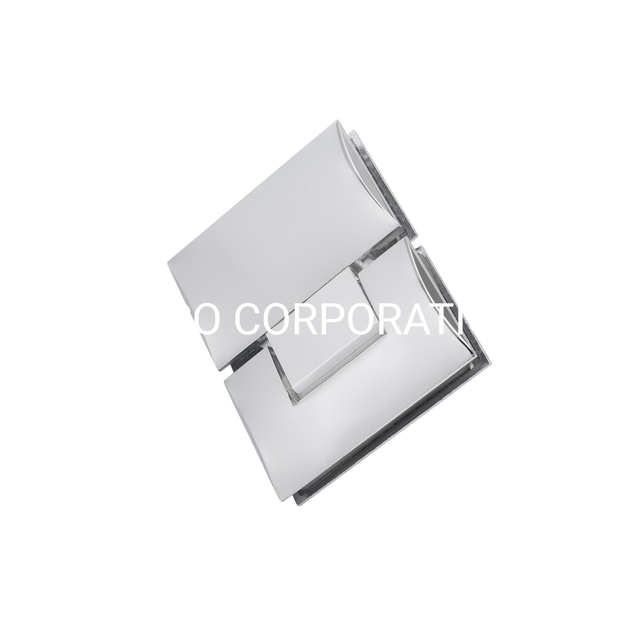 Vidro de metal para vidro Braçadeira de vidro de dobradiça de banheiro de latão com ferragens sanitárias de 180 graus