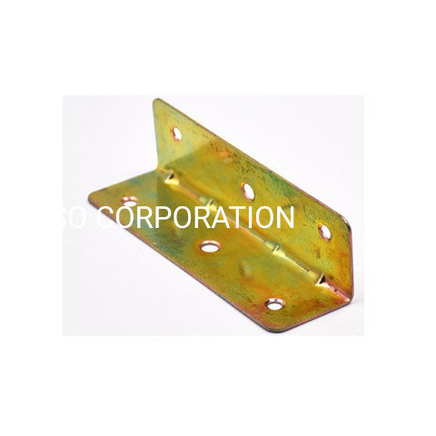 Fornecimento de fábrica metal amarelo zincado 35x35x115mm placa de estampagem de armário de canto para móveis