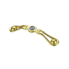 Alça de peito com alça de diamante dourada de liga de zinco de alta qualidade 64 mm 96 mm