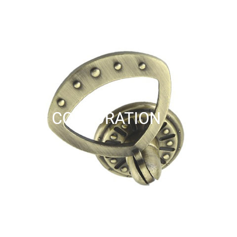 Venda quente 45mm liga de zinco antigo anel de bronze alça gaveta