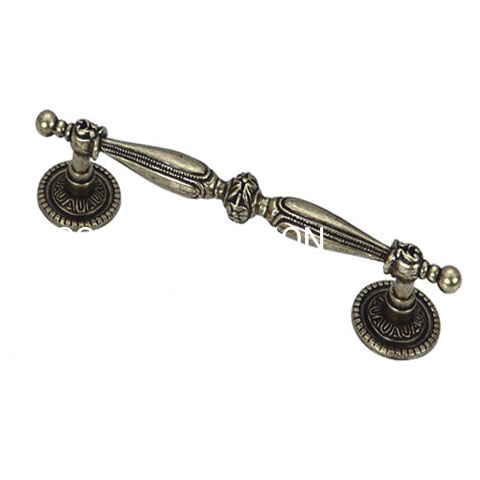 Fornecimento de fábrica estilo europeu 64mm 96mm alça de móveis de latão antigo alça de guarda-roupa