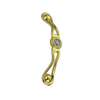 Venda superior liga de zinco 64mm 96mm dourado com alça de diamante de decoração