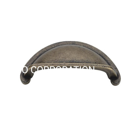 Punho de cobre antigo liga de zinco 76mm puxador de copo de casa de campo puxador de gaveta de armário
